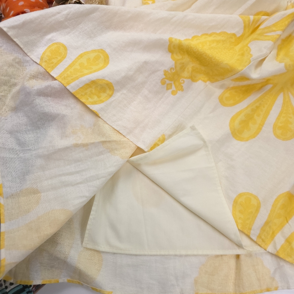 Carshmere & Cupcakes Yellow Cream Floral Tiered Skirt - Size M - Picture 9 of 13